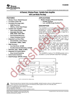 VCA8500IRGCT datasheet  